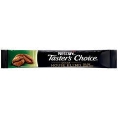 Nescafe Taster's Choice Decaf House Blend packaging highlighting convenient 16-stick box