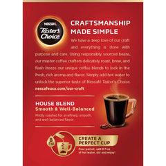 Nescafe Taster's Choice House Blend stick closeup showing easy instant coffee