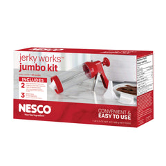 Nesco Jerky Works Jumbo Kit original seasoning packs for flavorful, budget-friendly meat snacks.