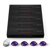 Nespresso Altissio Decaffeinato Vertuo pack showcases bold crema and decaf convenience.