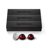 Nespresso Half Caffeinato pack front, balanced caffeine and smooth flavor.