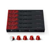 Nespresso Napoli dark roast capsules in a 50-count pack deliver intense crema.