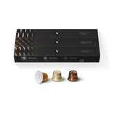 Nespresso Caramello pod close-up highlighting creamy caramel flavor for silky coffee treats