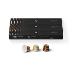 Nespresso Caramello pod close-up highlighting creamy caramel flavor for silky coffee treats