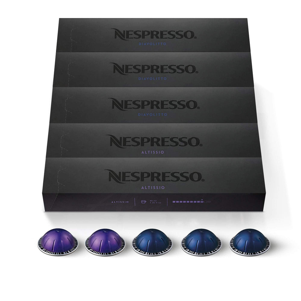Nespresso Vertuo Diavolitto capsules for an intense espresso experience.
