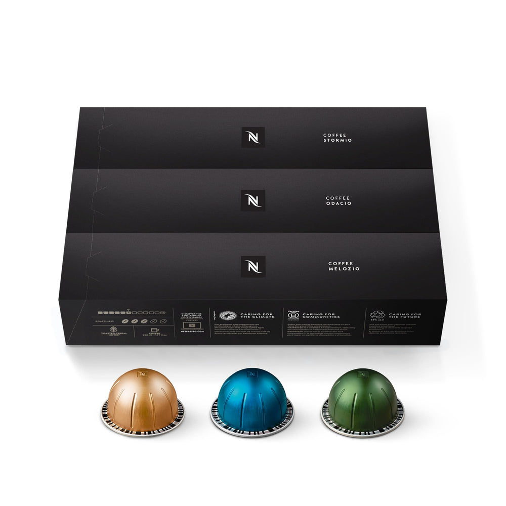 Nespresso Vertuo Stormio capsule delivering bold, intense coffee at home