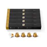 Nespresso Volluto Decaffeinato packaging highlighting recyclable capsules