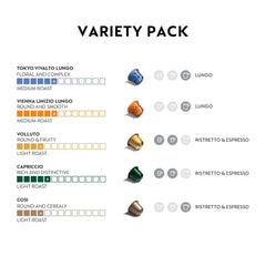 Nespresso Volluto espresso pods with sweet, light profile for balanced shots.
