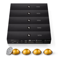 Nespresso Voltesso espresso pod close-up highlighting biscuity aroma for a smooth cup.