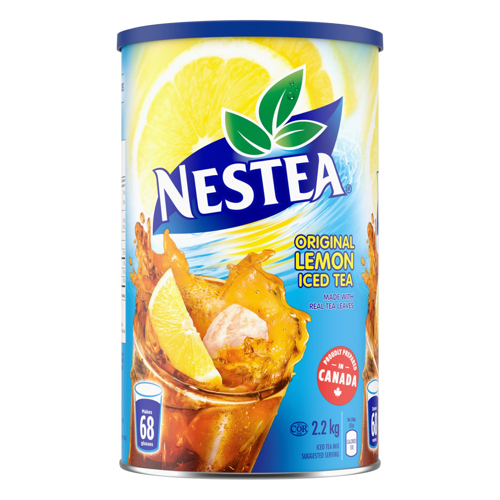 Nestea Original can pour shows refreshing lemon iced tea ready to mix
