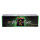 Nestlé After Eight mint with dark chocolate coating offers a refined after-dinner bite.