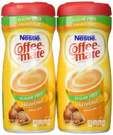 Nestle Coffee-Mate Sugar Free Hazelnut 10oz canister two-pack for easy coffee prep