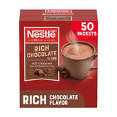 Nestle Hot Cocoa dispenser box with 50 sachets keeps counters tidy for quick service