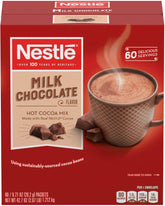 Nestle Hot Cocoa packets close-up showing rich milk chocolate flavor.