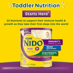 Mixing NIDO Lacto-Ease powder with warm water.