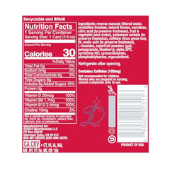 Neuro Sonic label close-up highlighting ingredients for clean vegan energy.