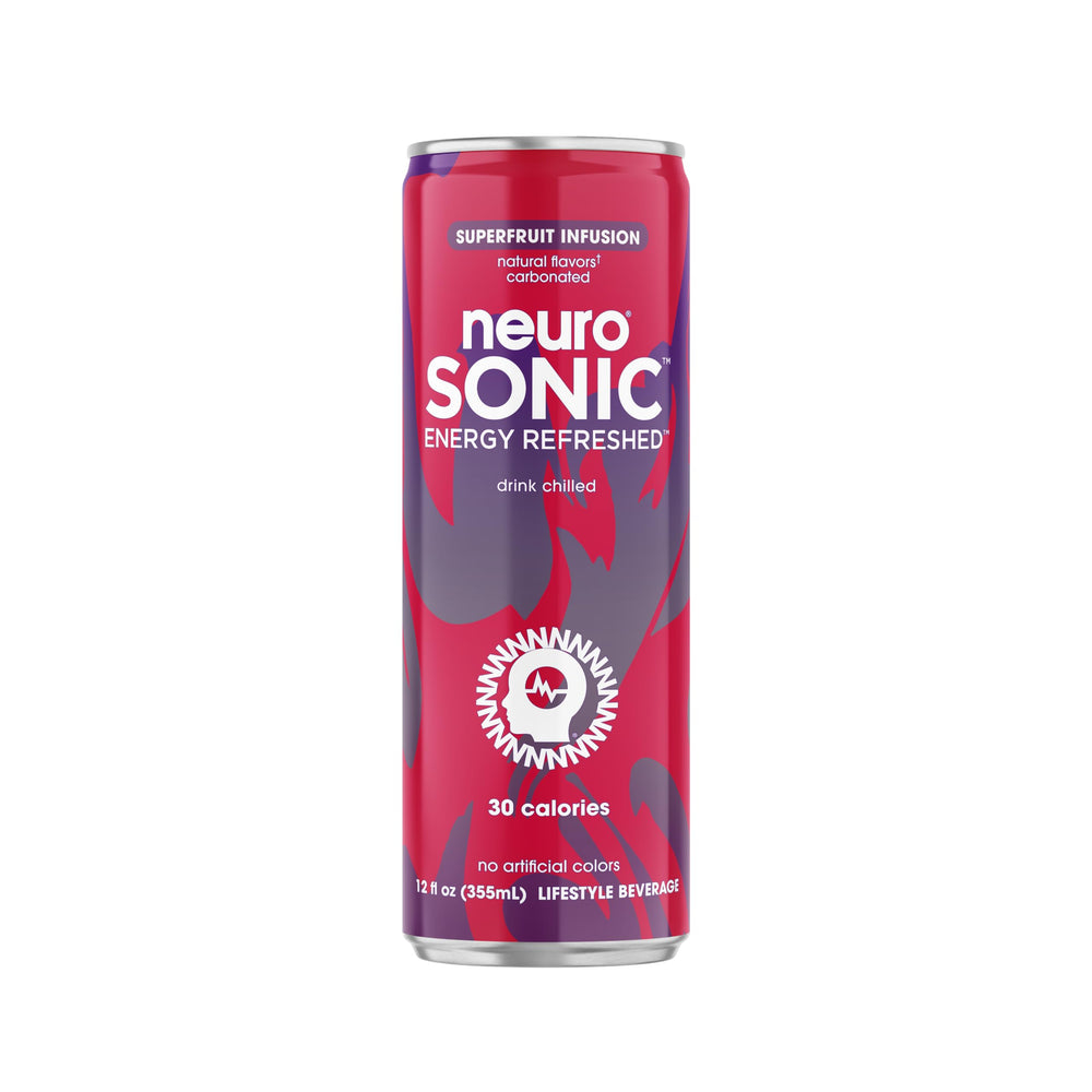Neuro Sonic Superfruit can front view, on-the-go energy boost for busy days.