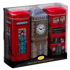 New English Teas British Heritage red London bus tin adds iconic style to tea time.