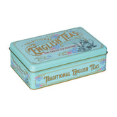New English Teas vintage tin front view with Victorian design, ideal for gifting.