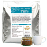 New Orleans Roast Pure Chicory bag showcasing rich, caffeine-free chicory for brewing.