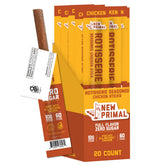 New Primal rotisserie chicken stick close-up, seasoned texture for a protein snack.
