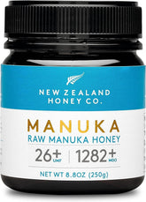 New Zealand Honey Co. Manuka jar front, premium UMF 26+ quality.