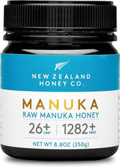 New Zealand Honey Co. Manuka jar front, premium UMF 26+ quality.
