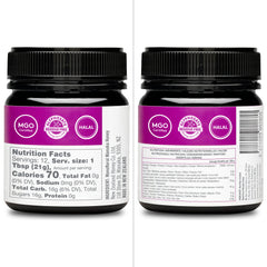 New Zealand Honey Co pure raw honey jar closeup ideal for baking.