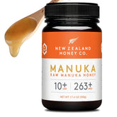 New Zealand Honey Co raw Manuka UMF 10+ bottle — golden nectar for daily flavor