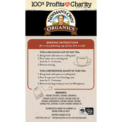 Close-up of Newman's Own Organic Rooibos tea bags for convenient use