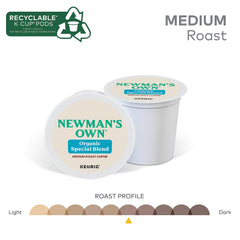 Cup poured from Newman's Own Special Blend Extra Bold for a bold moment.