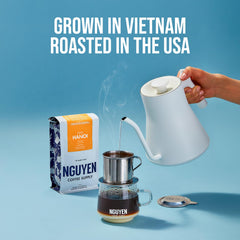Nguyen Coffee Supply Brooklyn roast process highlighting additive-free, clean flavor development.