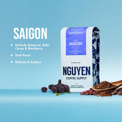Nguyen Coffee Supply Dark roast in Brooklyn—roasted to highlight bean character.