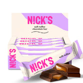N!CK'S Soft Toffee Bar wrapped for easy on-the-go indulgence with no added sugar.