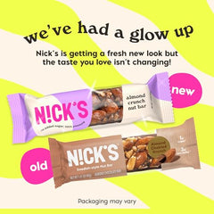 NICKS Keto Nut Bar almond chocolate bite-size image highlights 1 g sugar per bar