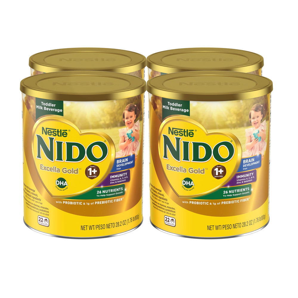 Nido Excella Gold 4-pack can for easy family stocking