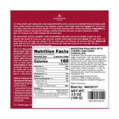 Niederegger pralines six-piece box, ideal for sharing with guests.