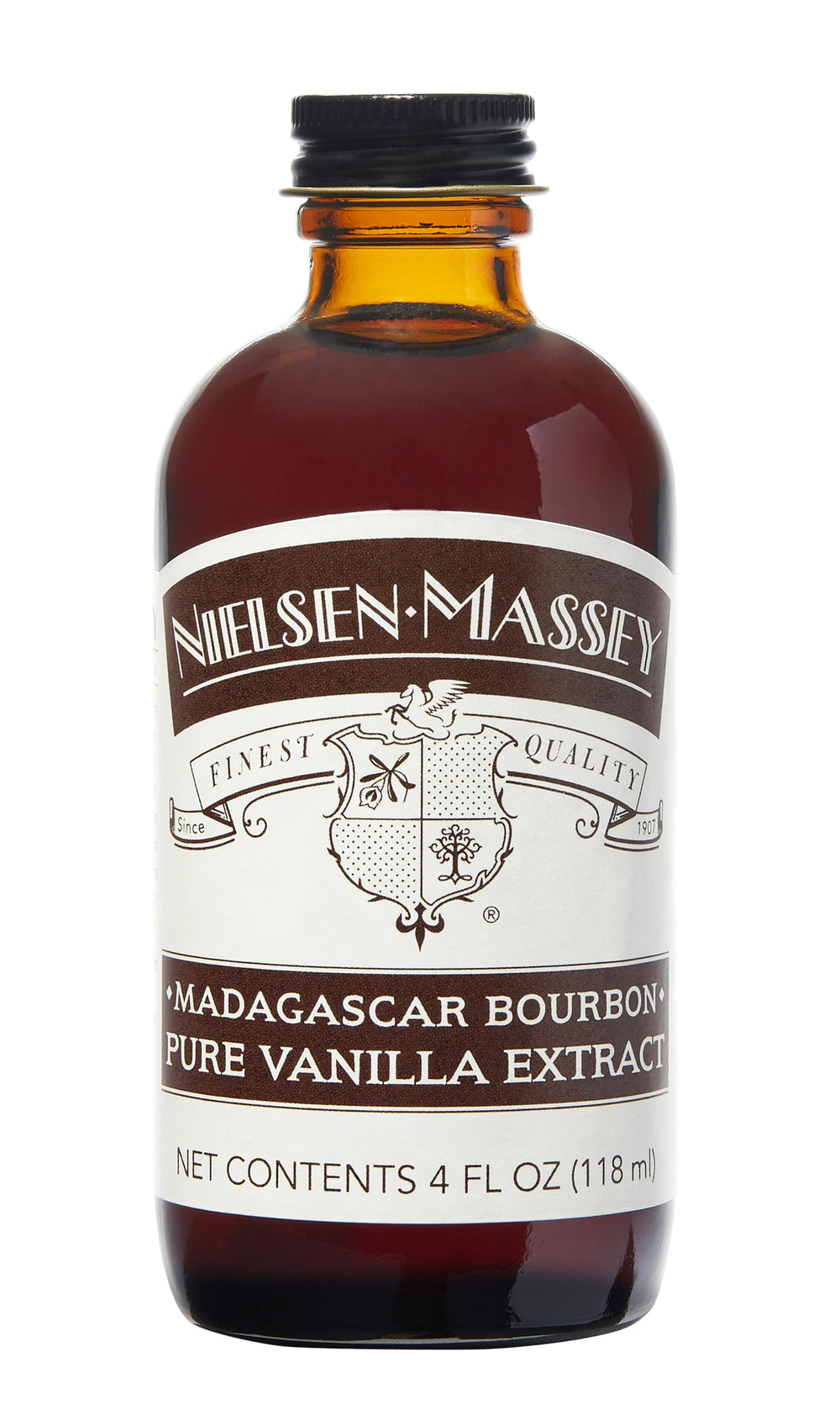 Nielsen-Massey Madagascar Bourbon vanilla extract bottle 4 oz for baking and cooking