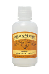 Nielsen-Massey Pure Almond Extract bottle front for premium baking flavor