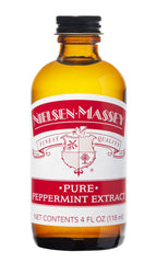 Nielsen-Massey Peppermint Extract bottle front view for bright, versatile baking