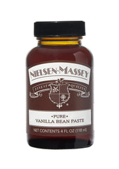 Nielsen-Massey Vanilla Paste jar close-up with real vanilla flecks for rich flavor in baking