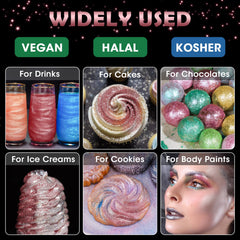 NiHome edible glitter dust on cake decorating adds festive shine.