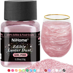 NiHome edible glitter powder bottle pour adds shimmering appeal to drinks.