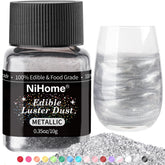 NiHome edible glitter powder for cakes and drinks adds a sparkling finish.