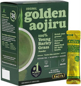 NIHON YAKKEN Golden Aojiru original packet front for daily greens boost.