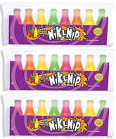 Nik-L-Nip mini drinks candy wax bottle closeup, flavorful fun for on-the-go snacking.
