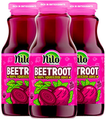 NILO Beetroot Juice pack of 12 bottles for convenient daily use.