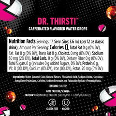 Ninja Thirsti Drops being poured into a glass to reveal soda-style flavor without sugar.