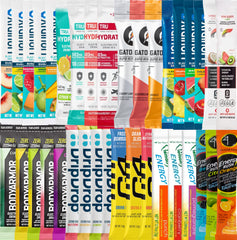 Niro gift box with energy packets, assorted flavors for on-the-go hydration.