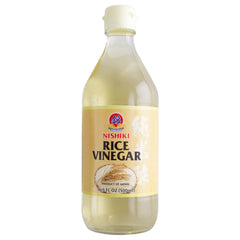 Nishiki Rice Vinegar bottle front view, ideal for everyday dressings.